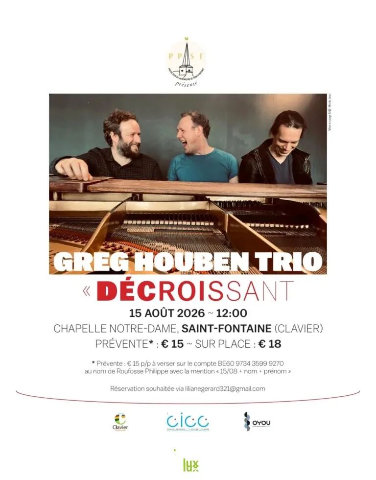 Clavier > Sortie > Greg Houben trio « décroissant » 2026