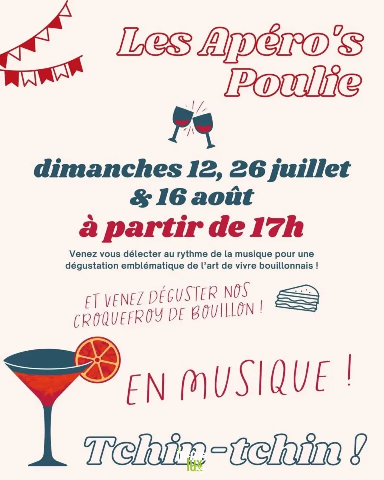 Bouillon > Gastronomie > Les Apéro’s Poulie 2026