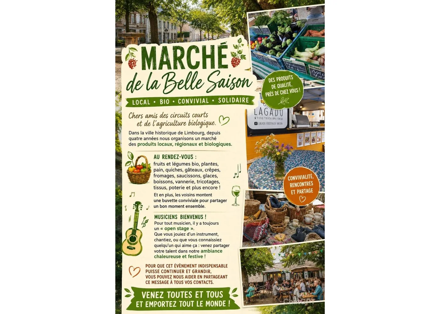 Le Marché de la Belle Saison à Limbourg à Limbourg (Fête Nationale du 21 juillet)