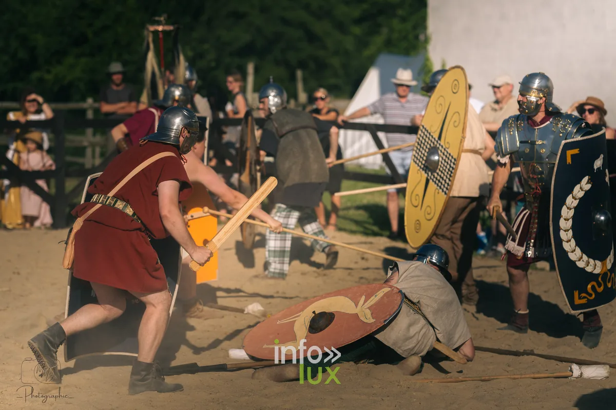 Combat de gladiateurs dans l'arène de Malagne
