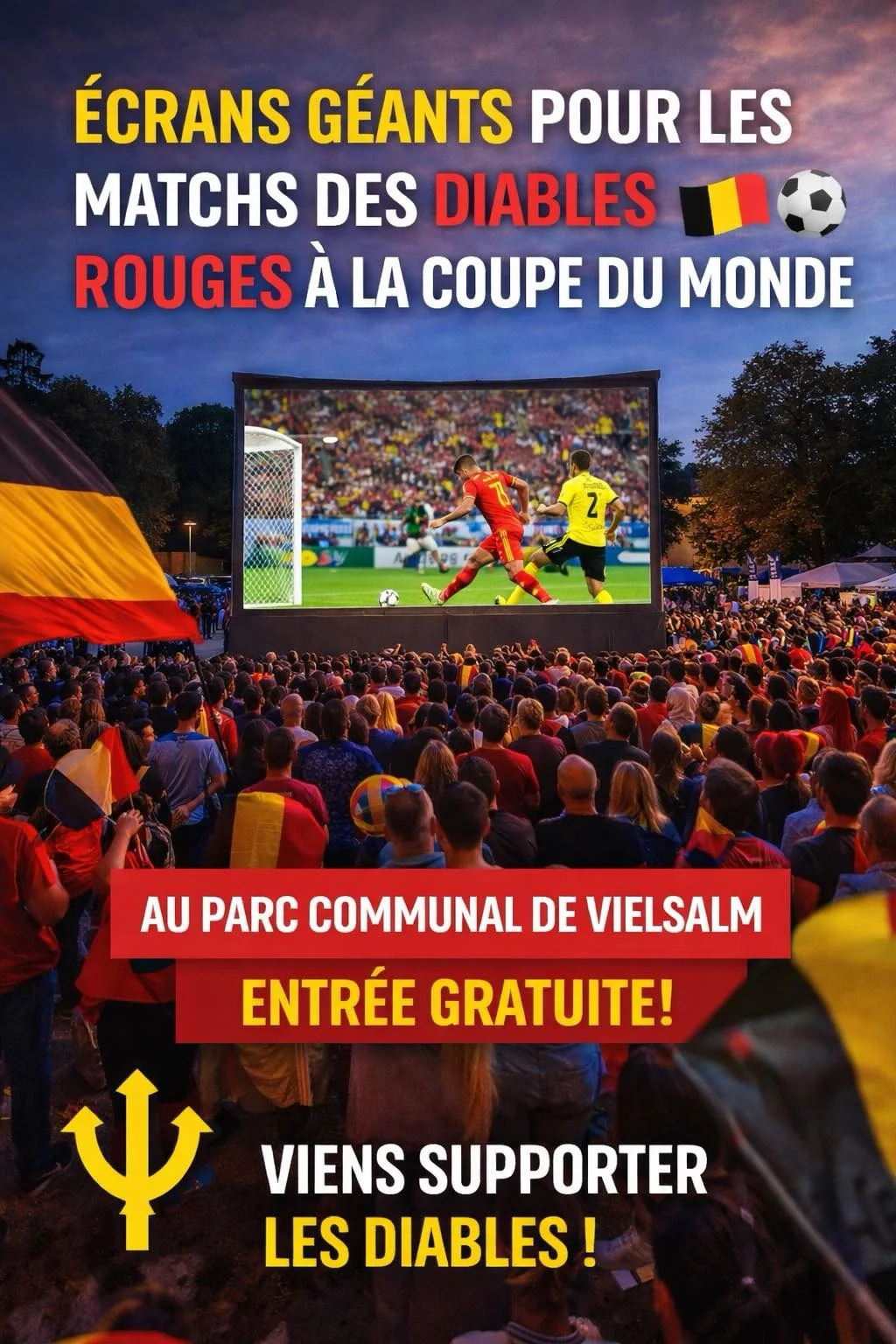 Vielsalm > Sport > Match de foot sur écran géant