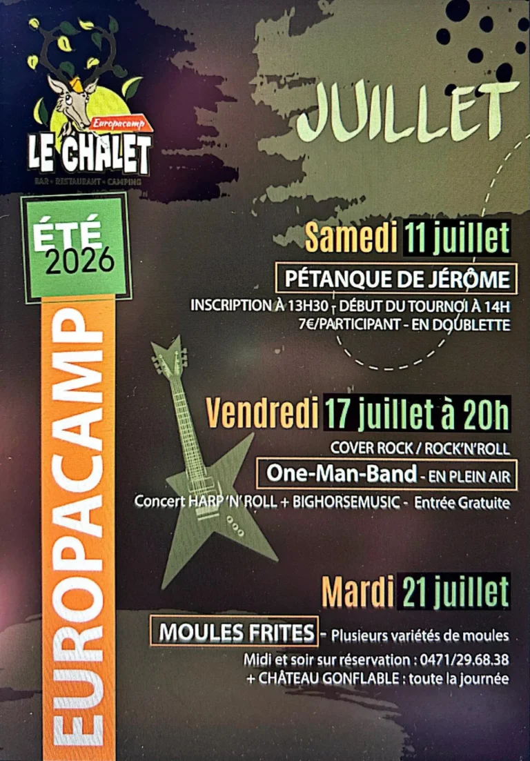 Saint-Hubert > Animation > Moules frites à l’Europacamp pour la Fête de nationale