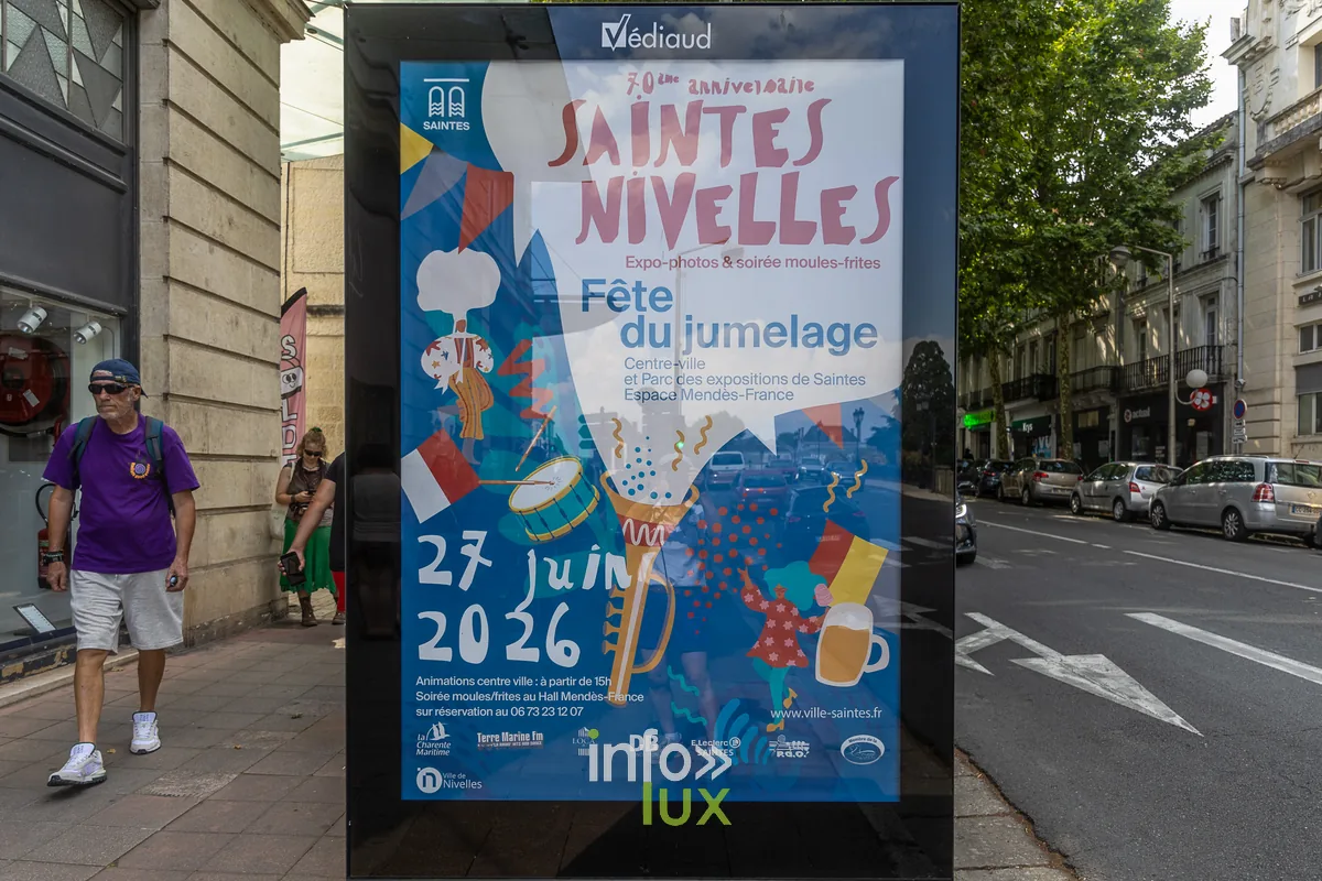 70 ans du jumelage Nivelles-Saintes à Saintes (juin 2026)
