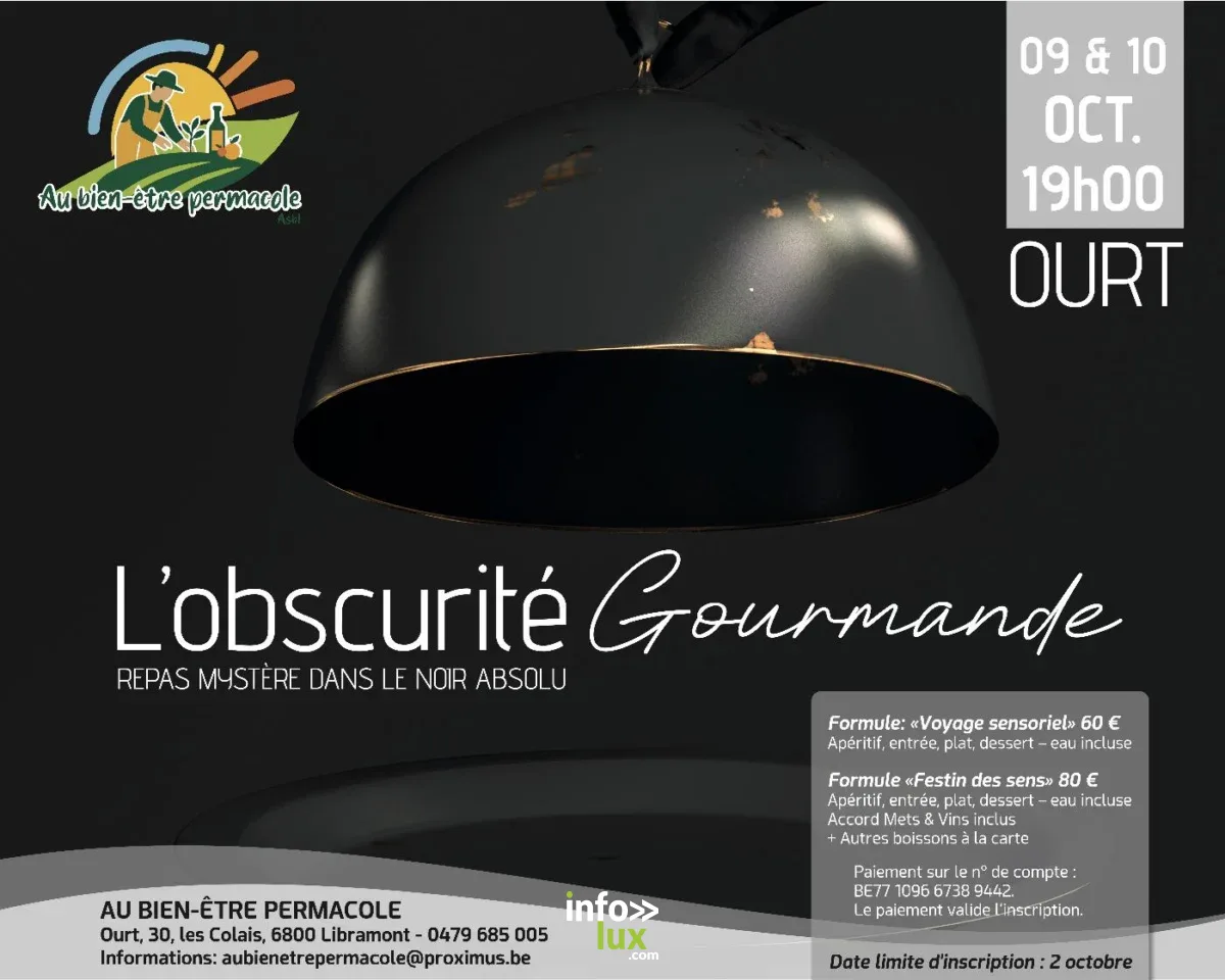 Affiche officielle Repas : L'obscurité gourmande 2026