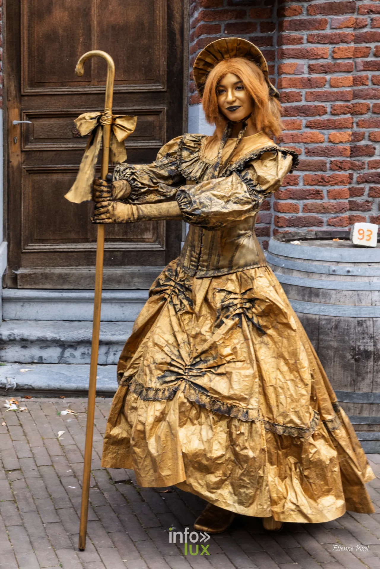 Statue vivante au festival Statues en Marche 2026 a Marche-en-Famenne, photo Etienne Pixel