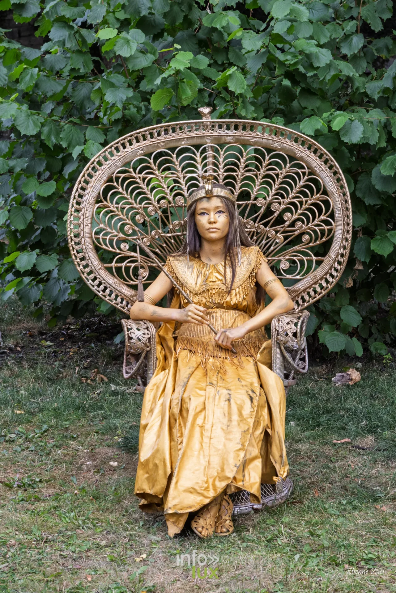 Statue vivante au festival Statues en Marche 2026 a Marche-en-Famenne, photo Etienne Pixel