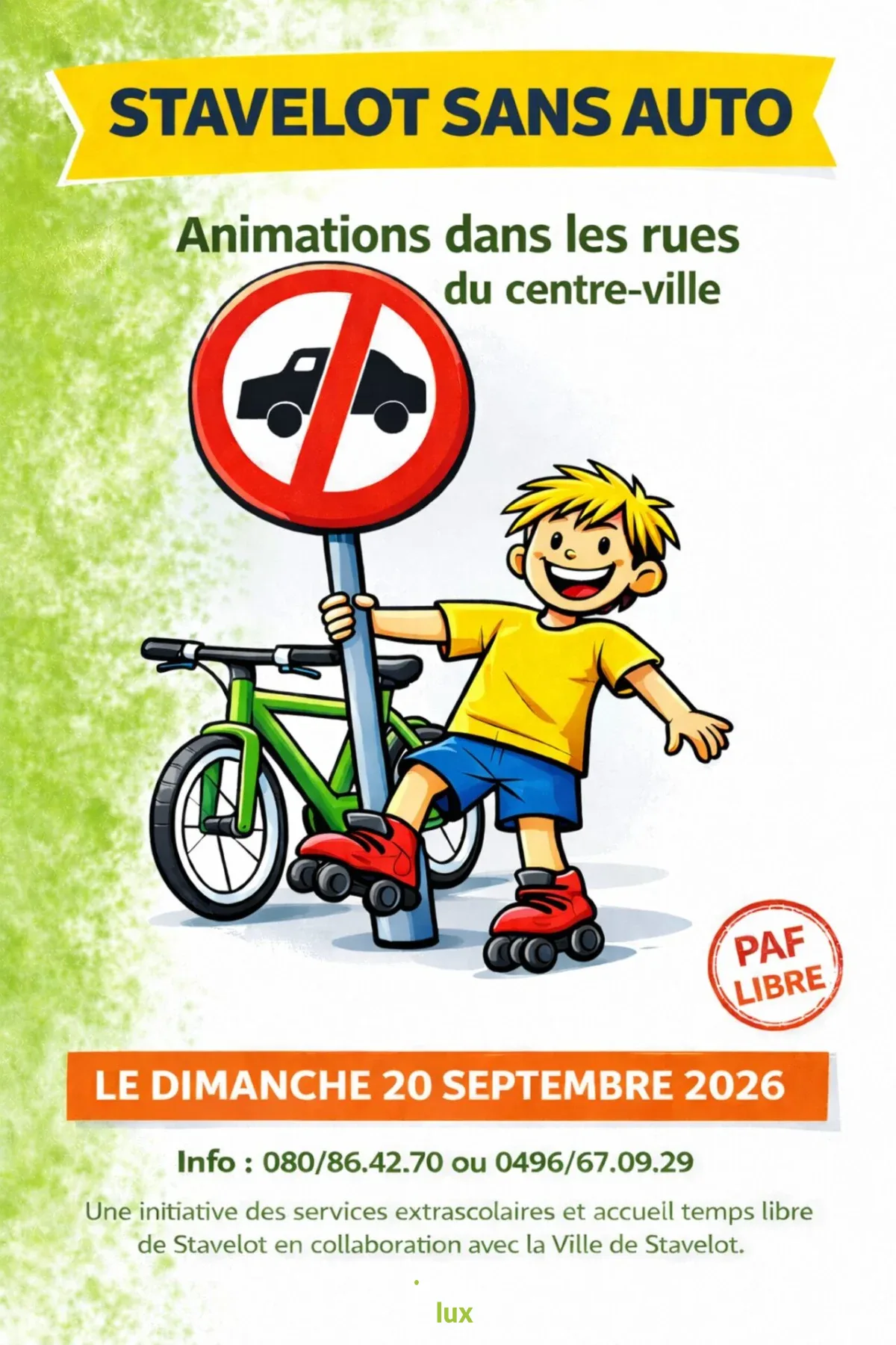 Affiche officielle Stavelot sans auto 2026