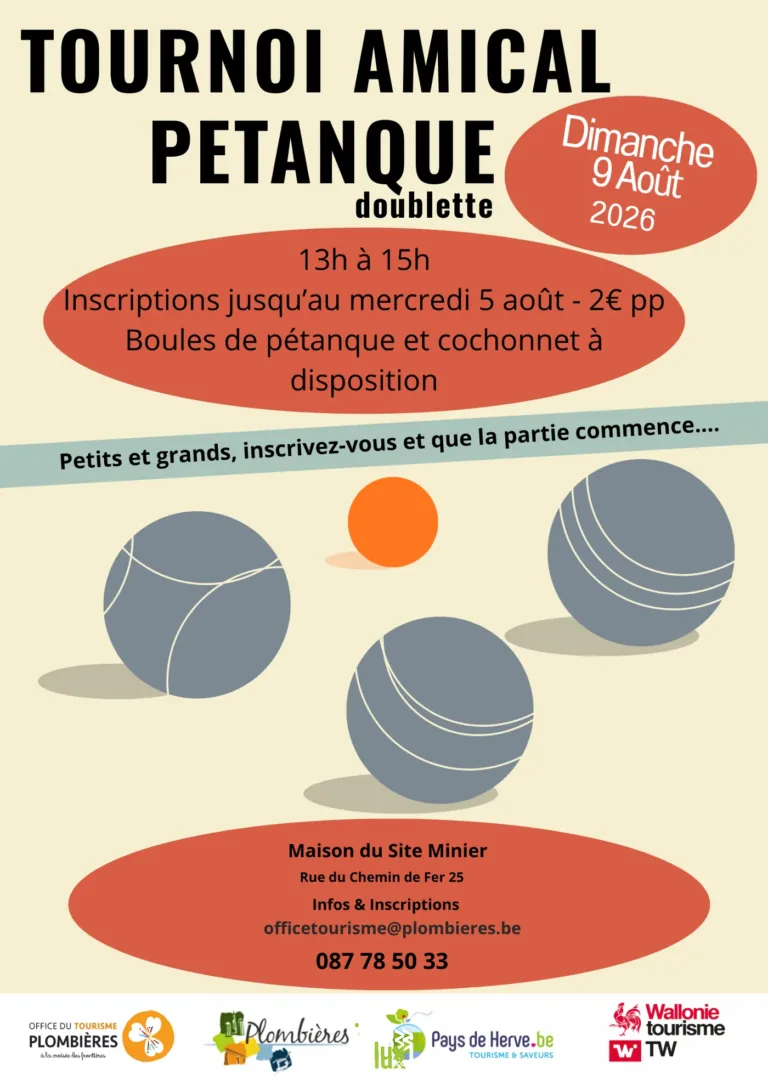 Plombières > Sport > Tournoi amical de pétanque 2026