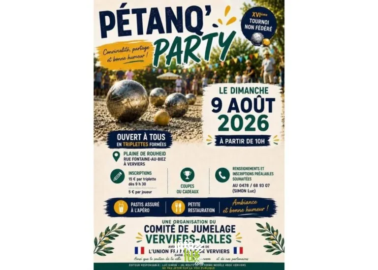 Verviers > Sport > Tournoi amical de pétanque 2026