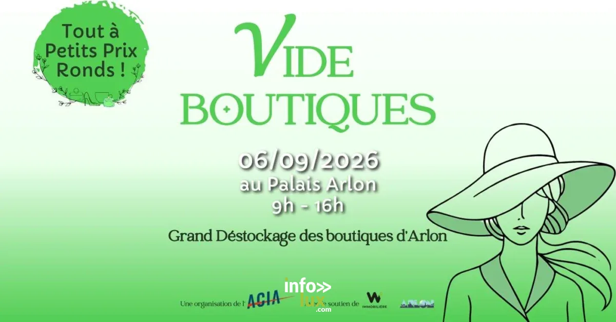 Affiche officielle Vide boutiques d'Arlon 2026