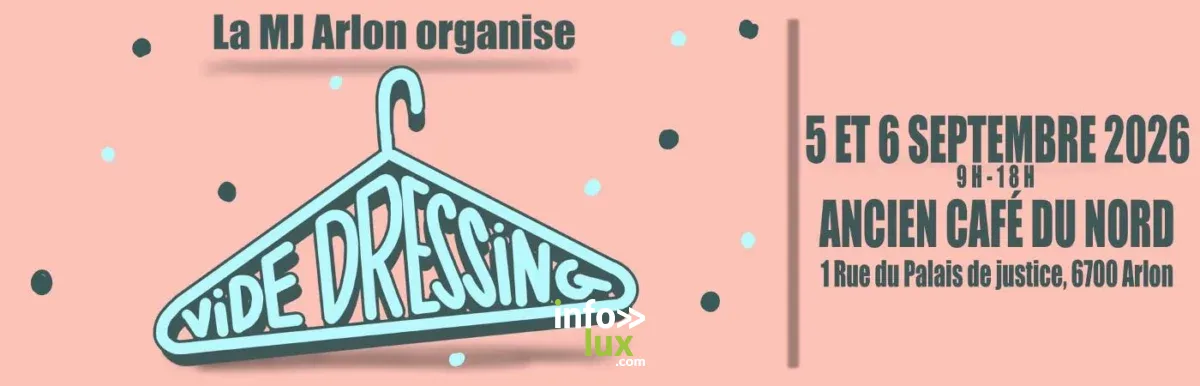 Affiche officielle Vide dressing de la MJ d'Arlon 2026