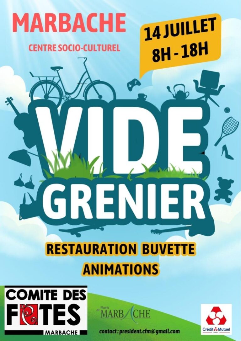 Vide-grenier à Marbache le 14 juillet 2026 — Vide-Grenier du 14 Juillet