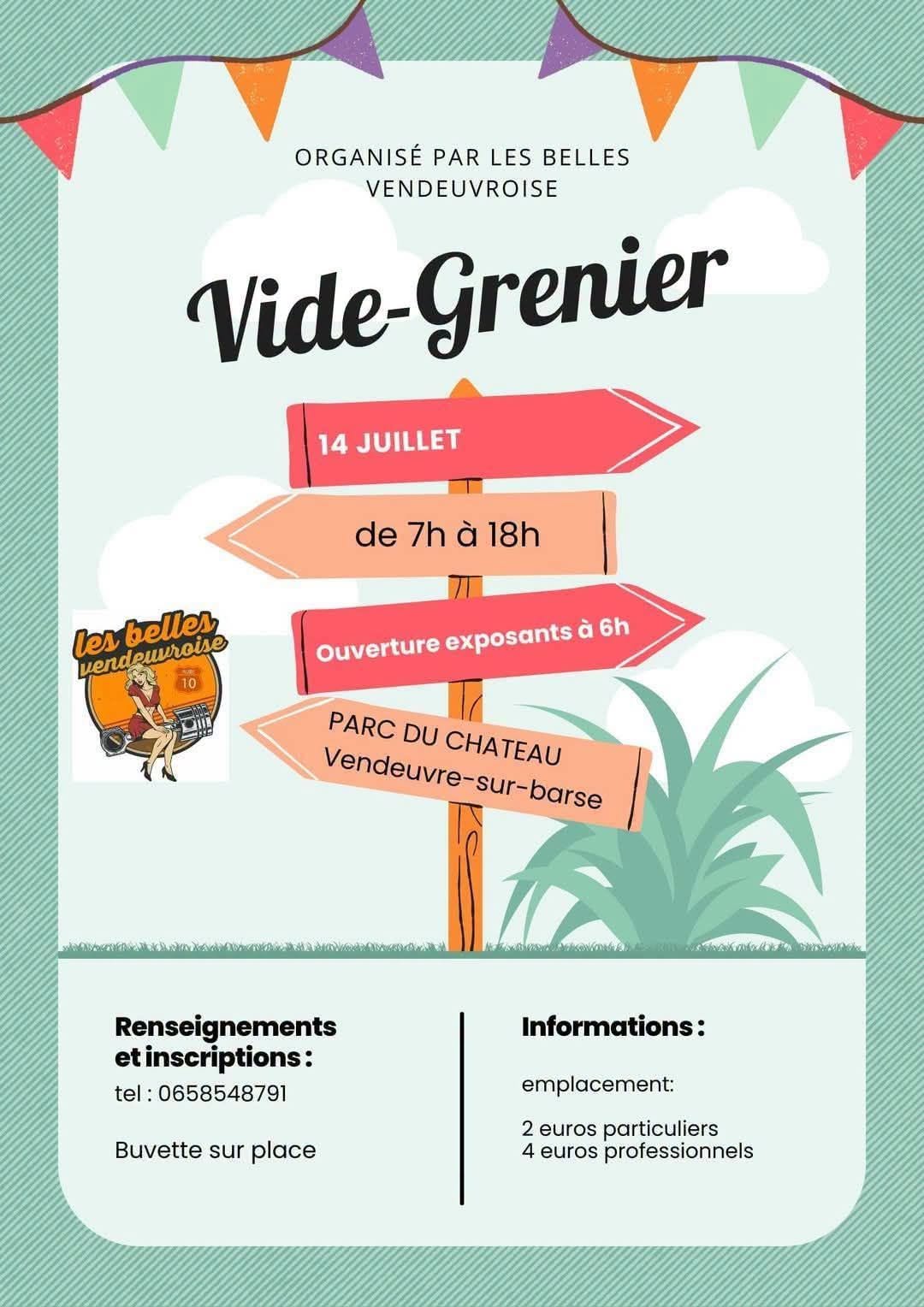 Vide grenier Vendeuvre sur Barse 2026 07