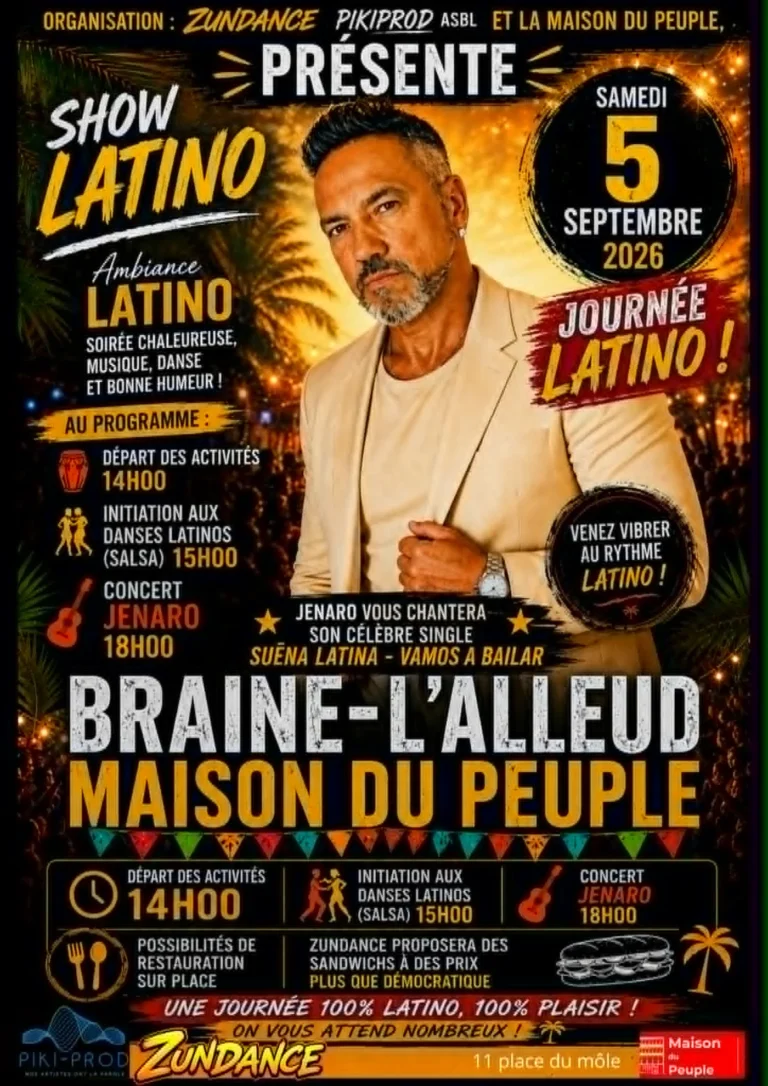 Braine-l’Alleud > Concert > Journée Latino avec Jenaro à la Maison du Peuple