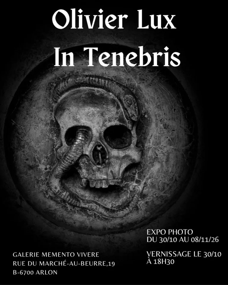 Affiche de l exposition Lux in Tenebris d Olivier Lux a la Galerie Memento Vivere a Arlon
