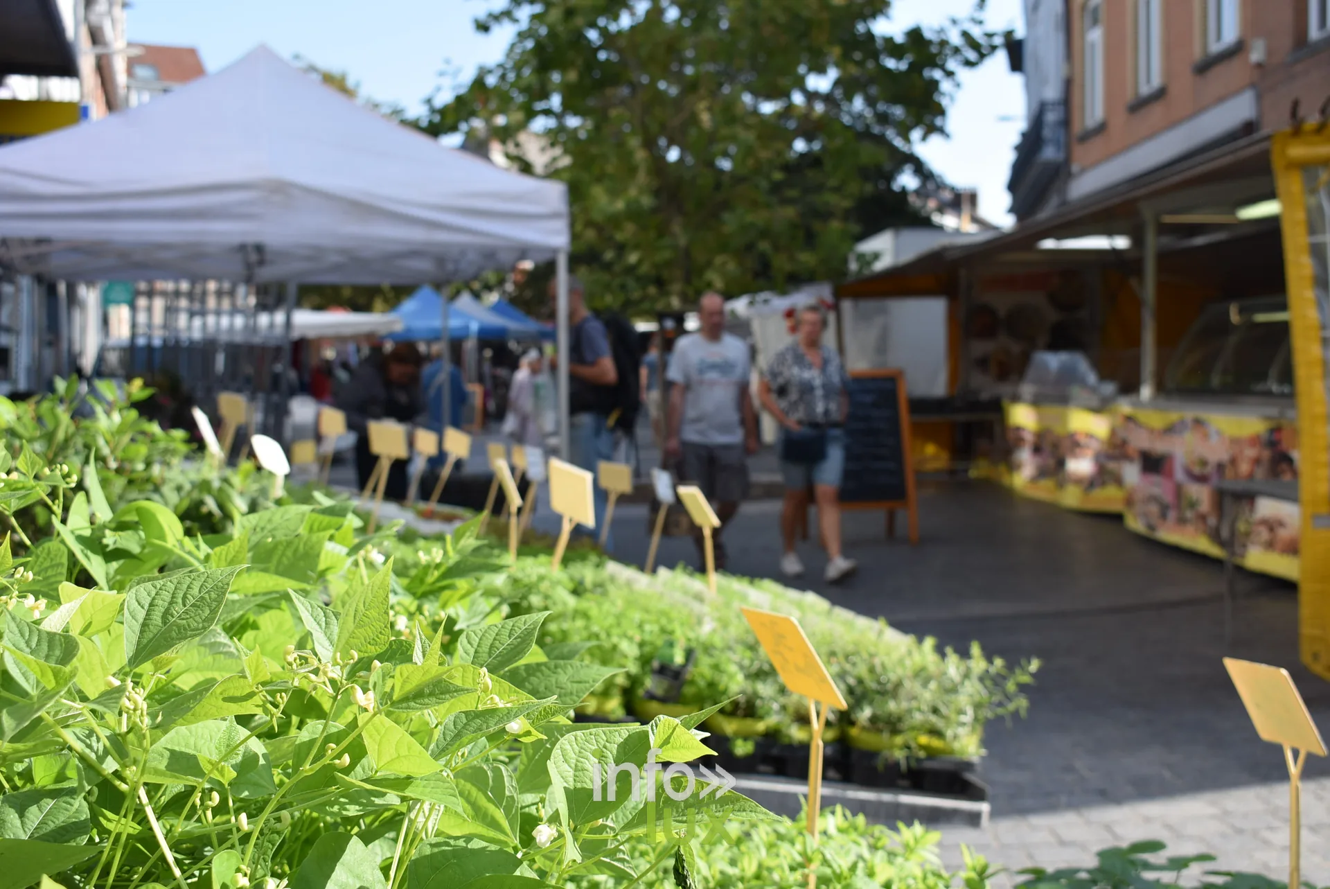 Le marche, a deux pas de la taverne Marche hebdomadaire dans le centre de Braine-l'Alleud
