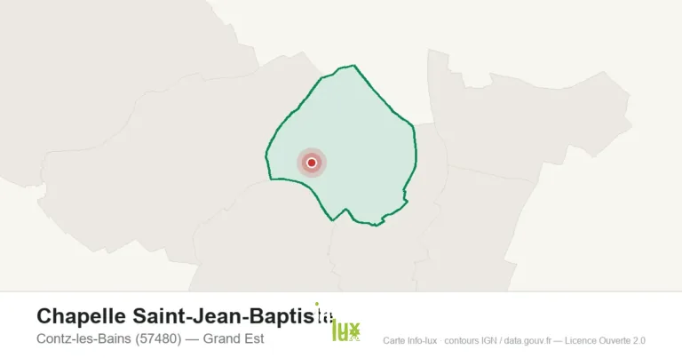 Carte de localisation de Chapelle Saint-Jean-Baptiste à Contz-les-Bains (57480)