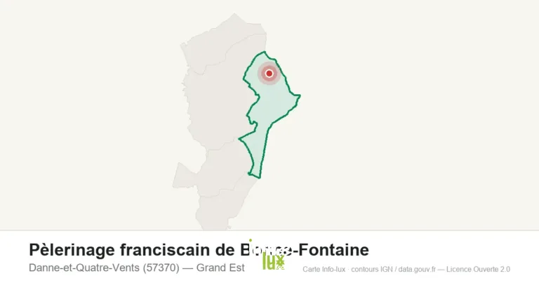 Carte de localisation de Pèlerinage franciscain de Bonne-Fontaine à Danne-et-Quatre-Vents (57370)