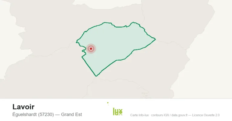 Carte de localisation de Lavoir à Éguelshardt (57230)