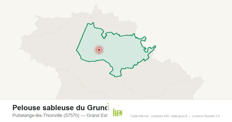 Carte de localisation de Pelouse sableuse du Grund à Puttelange-lès-Thionville (57570)