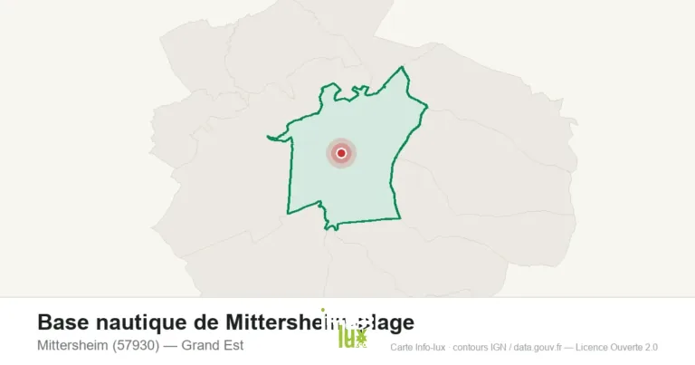 Carte de localisation de Base nautique de Mittersheim-plage à Mittersheim (57930)