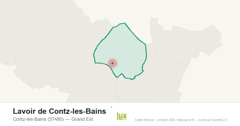 Carte de localisation de Lavoir de Contz-les-Bains à Contz-les-Bains (57480)