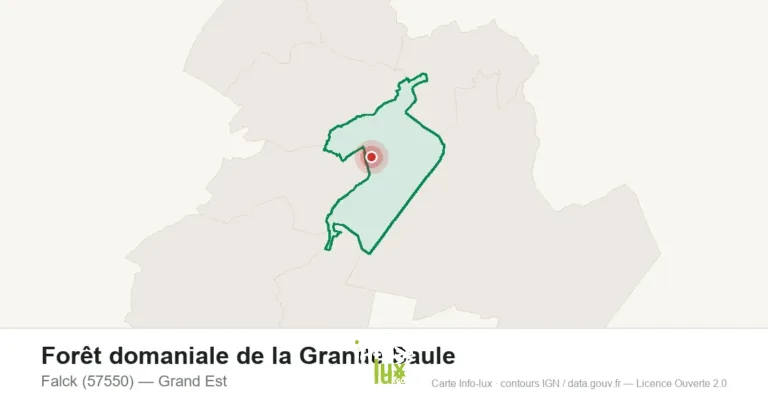 Carte de localisation de Forêt domaniale de la Grande Saule à Falck (57550)