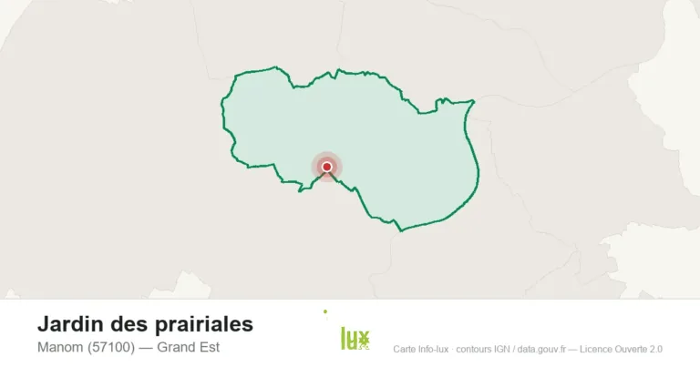 Carte de localisation de Jardin des prairiales à Manom (57100)