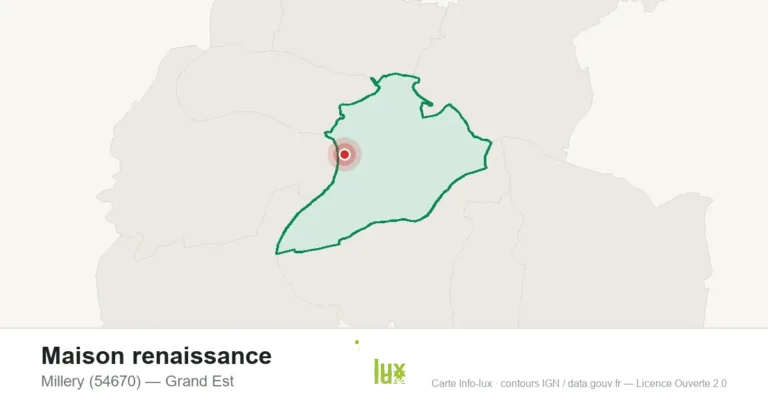 Carte de localisation de Maison renaissance à Millery (54670)