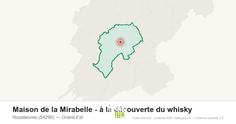 Carte de localisation de Maison de la Mirabelle - à la découverte du whisky à Rozelieures (54290)