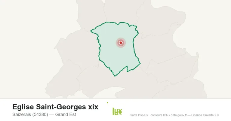 Carte de localisation de Eglise Saint-Georges xix à Saizerais (54380)