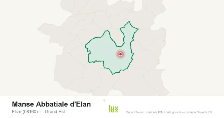 Carte de localisation de Manse Abbatiale d'Elan à Flize (08160)