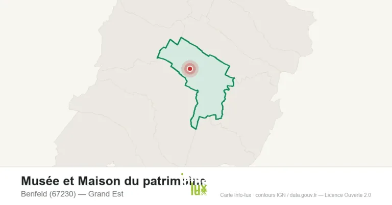 Carte de localisation de Musée et Maison du patrimoine à Benfeld (67230)