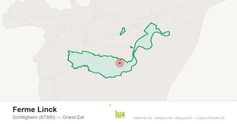 Carte de localisation de Ferme Linck à Schiltigheim (67300)
