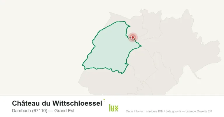 Carte de localisation de Château du Wittschloessel à Dambach (67110)
