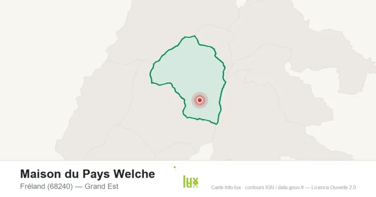 Carte de localisation de Maison du Pays Welche à Fréland (68240)