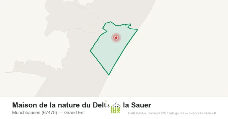 Carte de localisation de Maison de la nature du Delta de la Sauer à Munchhausen (67470)