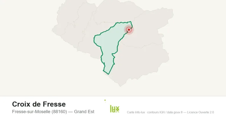 Carte de localisation de Croix de Fresse à Fresse-sur-Moselle (88160)