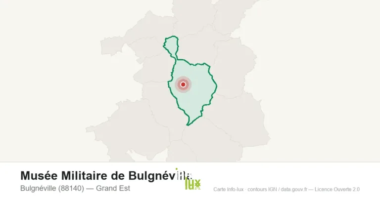 Carte de localisation de Musée Militaire de Bulgnéville à Bulgnéville (88140)