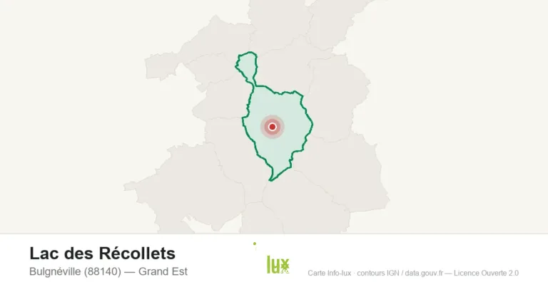 Carte de localisation de Lac des Récollets à Bulgnéville (88140)
