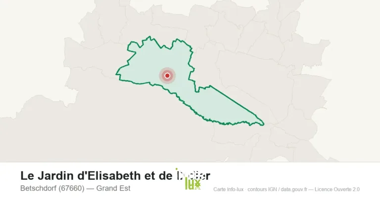 Carte de localisation de Le Jardin d'Elisabeth et de Didier à Betschdorf (67660)