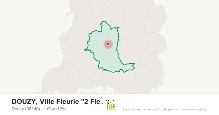 Carte de localisation de DOUZY, Ville Fleurie "2 Fleurs" à Douzy (08140)