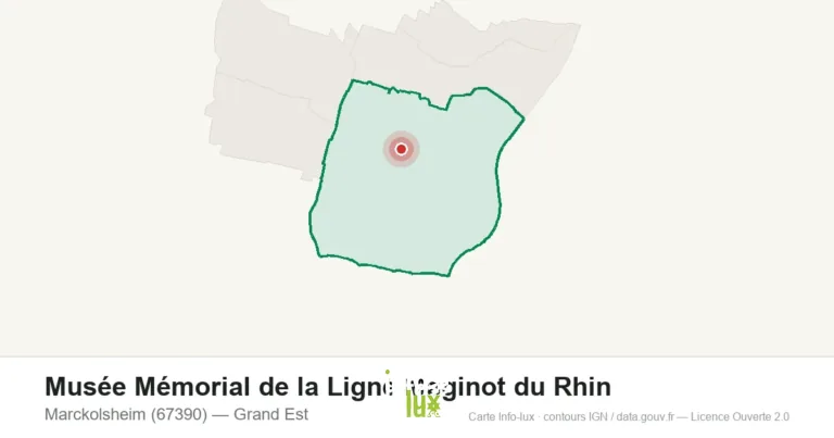 Carte de localisation de Musée Mémorial de la Ligne Maginot du Rhin à Marckolsheim (67390)