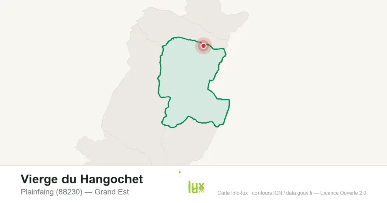 Carte de localisation de Vierge du Hangochet à Plainfaing (88230)