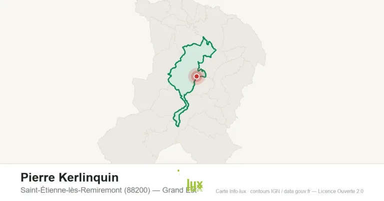 Carte de localisation de Pierre Kerlinquin à Saint-Étienne-lès-Remiremont (88200)