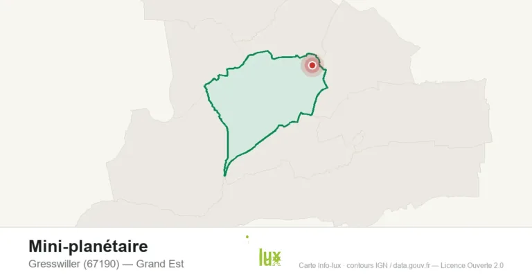 Carte de localisation de Mini-planétaire à Gresswiller (67190)