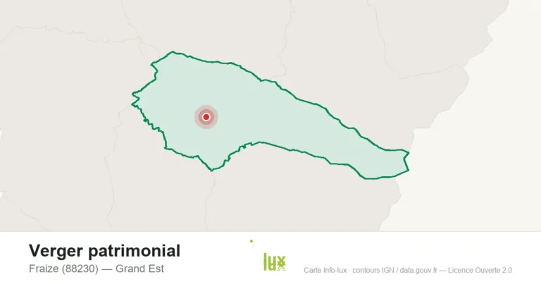 Carte de localisation de Verger patrimonial à Fraize (88230)