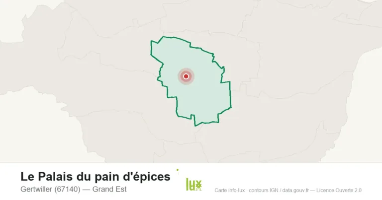 Carte de localisation de Le Palais du pain d'épices à Gertwiller (67140)