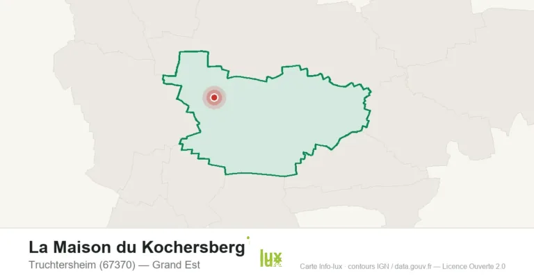 Carte de localisation de La Maison du Kochersberg à Truchtersheim (67370)