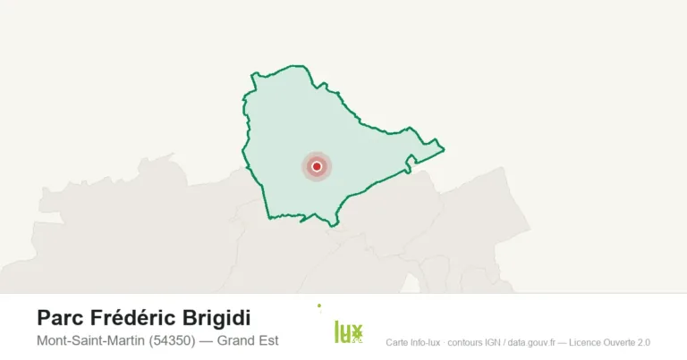 Carte de localisation de Parc Frédéric Brigidi à Mont-Saint-Martin (54350)